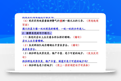 三年级上册语文按要求写句子专项训练