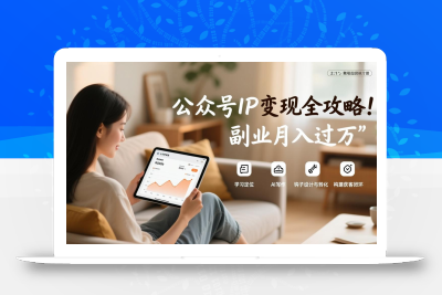 公众号IP变现全攻略，学习定位、AI写作、钩子设计与转化，构建获客闭环，副业月入过万